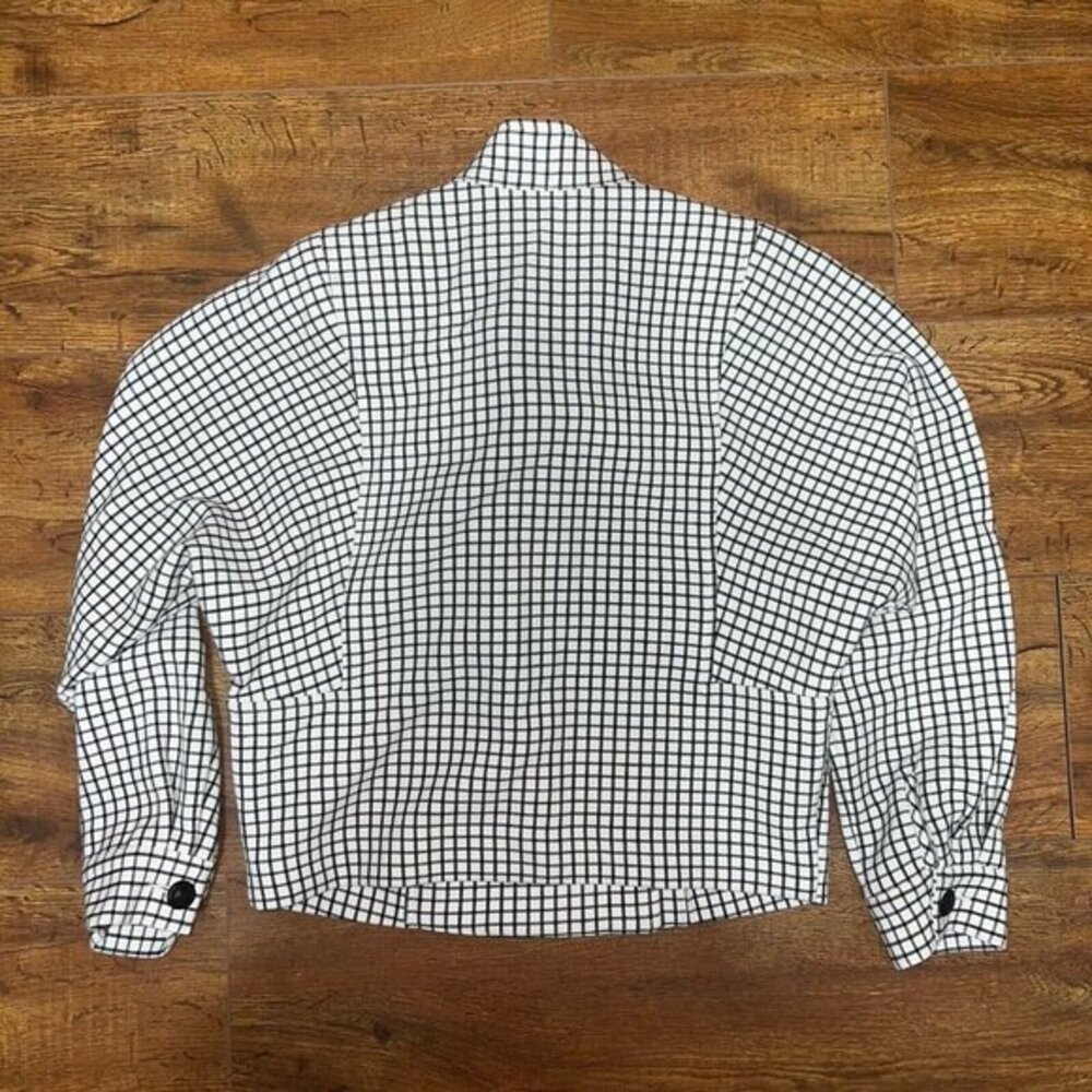 Cabi Womens Jacket Size XS Black White Windowpane Plaid Long Sleeve Blazer‎ - Picture 2 of 7